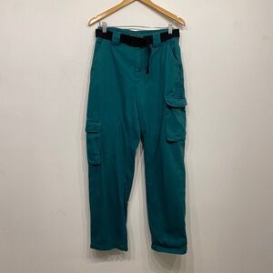 Tna Aritzia Teal Green Cargo Pants with Removable Belt Womens Size M Utility